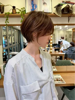 ショート 💙レイヤー縮毛矯正 大宮/虎白💙のヘアスタイル