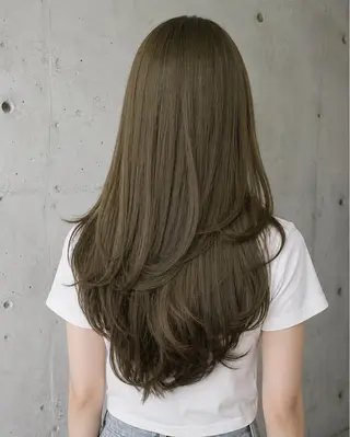 セミロング カラー ヘアアレンジ 🌫️大人韓国ヘア 🌫️naoyaのヘアスタイル