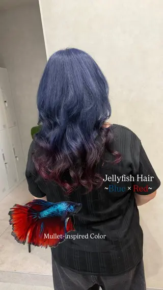 ロング カラー 渡里 優菜のヘアスタイル