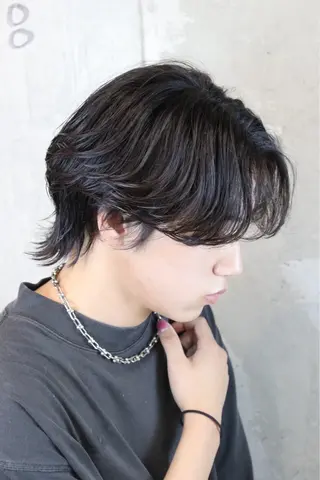 ミディアム メンズ縮毛矯正 細谷碧海のヘアスタイル