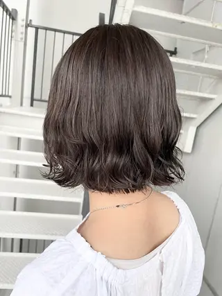 ショート カラー パーマ akane/オリーブ /ボブパーマのヘアスタイル