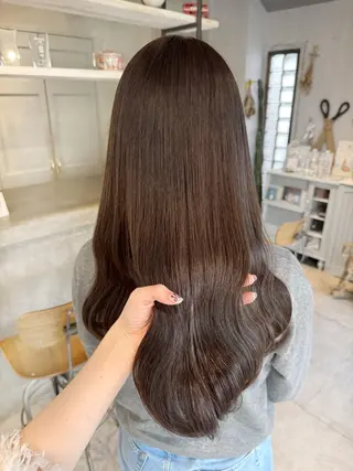 ロング カラー 🫧札幌ブリーチなし 透明感カラーゆん🫧のヘアスタイル