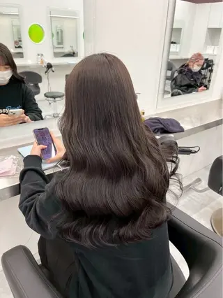 ロング カラー 💠透明感グレージュ /韓国風レイヤー💠のヘアスタイル