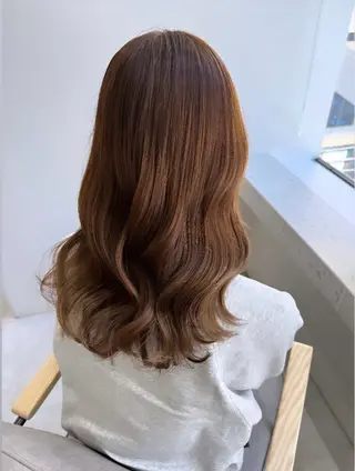 セミロング カラー ヘアアレンジ ✨艶髪✨ 吉田誠のヘアスタイル