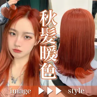 セミロング カラー ブリーチなしの達人 🌈KAITOのヘアスタイル