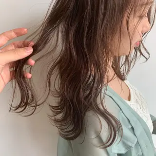 セミロング カラー メンズカットパーマ/ ブリーチ高柳将太のヘアスタイル
