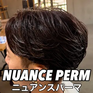 ショート パーマ メンズ シャドウ ツイスパ ニュアンス小形のヘアスタイル