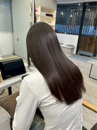 ロング パーマ 🍒モテ暖色カラー × うる艶✧ ゆなのヘアスタイル