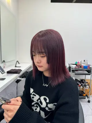 ミディアム カラー パーマ ヘアアレンジ メンズ キッズ 韓国系🇰🇷🩶 艶暗髪/MEIのヘアスタイル