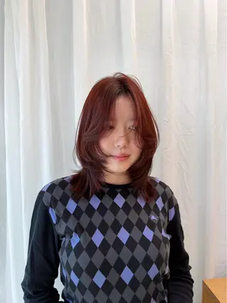 セミロング レイヤースタイル/ 柏/海斗のヘアスタイル