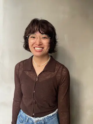 ミディアム パーマ 長島 舞のヘアスタイル