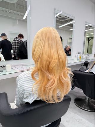 セミロング カラー ❄最強かわいいカラー ❄️MINA❄️のヘアスタイル