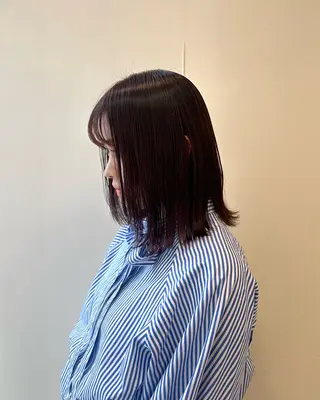 ミディアム カラー 骨格診断カット.𖥔 ボブ/レイヤー/碧夢のヘアスタイル