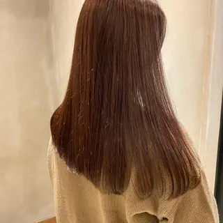 ミディアム 新宿/顔周りカット +レイヤー＝しずく♩のヘアスタイル
