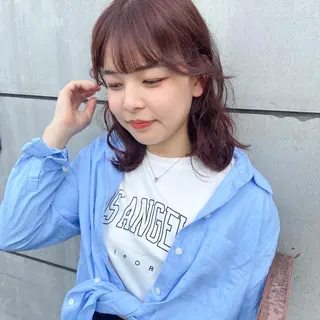 ミディアム カラー パーマ ヘアアレンジ 🌼似合わせのプロ 心斎橋/rena🌼のマツエク・マツパデザイン