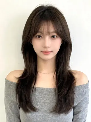 ミディアム 韓国レイヤーカット 🫧大阪梅田レイヤーのヘアスタイル