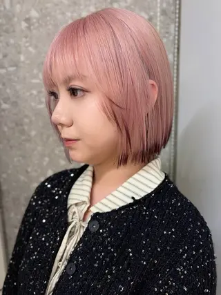 ショート カラー 失敗しないハイトーン ✨ミルクティー/ミワのヘアスタイル