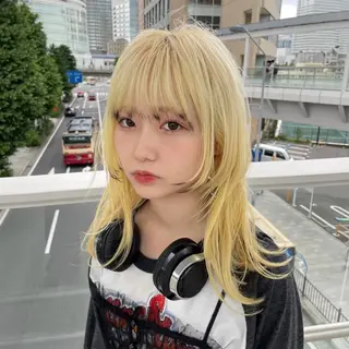 セミロング カラー ミルクティーブラウン 名古屋/フウトのヘアスタイル