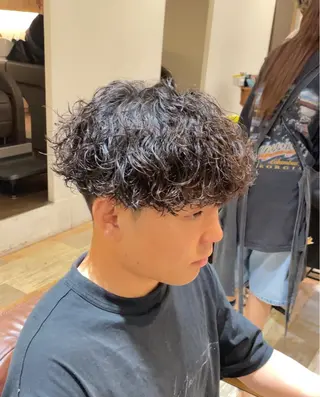メンズ 髪質改善カラー メンズパーマゆうひのヘアスタイル