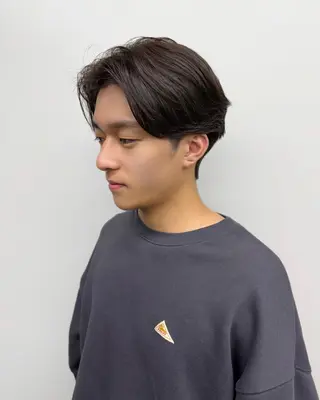 ミディアム カラー パーマ ヘアアレンジ メンズ 【毛流れヘア】 人気No.1/ユウキのヘアスタイル