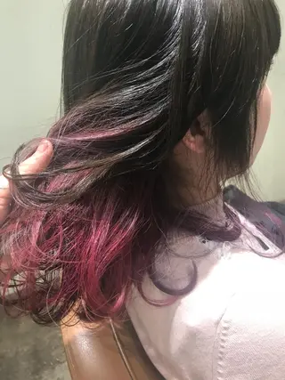 ミディアム カラー パーマ ヘアアレンジ メンズ キッズ ネイル マツエク・マツパ サロンドミルク 渋谷高比良のヘアスタイル