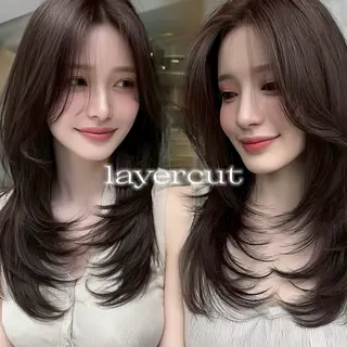 ロング YUI/アイブロウ/ 透明感カラー✨のヘアスタイル
