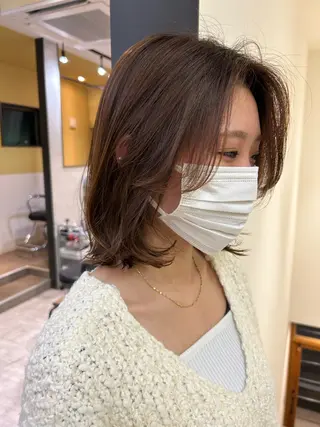 ミディアム カラー hubhair レイヤー/透明感のヘアスタイル