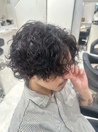 ショート パーマ メンズ 🐺韓国風メンズ特化 あさひ🐺のヘアスタイル