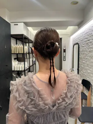 ミディアム ヘアアレンジ 銀座/ヘアセット/ 島村美帆のヘアスタイル