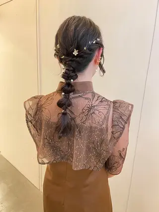 セミロング ヘアアレンジ 谷川 未来のヘアスタイル