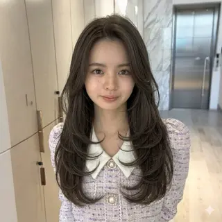 セミロング カラー RYU/レイヤー /透明感艶カラーのヘアスタイル
