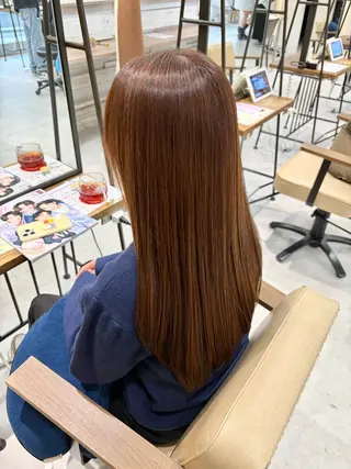 ロング カラー ブリーチなしwカラー /艶カラー/oukaのヘアスタイル