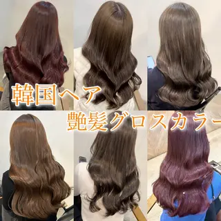 ロング 梅田ストレート💕 赤み消し透明感カラーのヘアスタイル