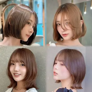 ミディアム カラー 髪質改善【縮毛矯正】 北千住 田邉 澪のヘアスタイル