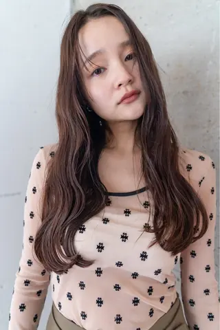 ロング カラー レイヤー/デザイン GINJIのヘアスタイル