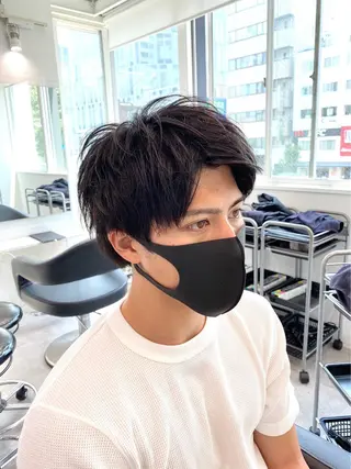 ミディアム カラー ヘアアレンジ 【公式】メンズ専門 🔥BLUCK渋谷店のヘアスタイル