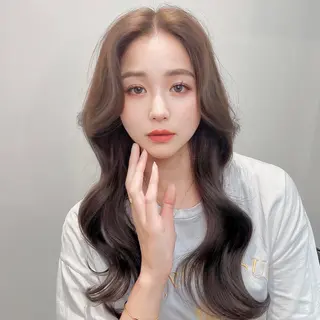 ロング カラー ヘアアレンジ 韓国レイヤー/ 顔周り💕田中将吾のヘアスタイル