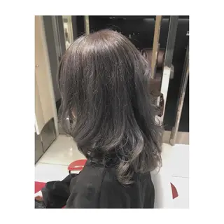 セミロング カラー 中野 竜介のヘアスタイル