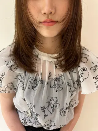 ロング 田中 樹奈のヘアスタイル