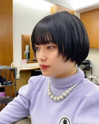 ショート カラー 似合わせレイヤー/ ケアパーマ/高倉のヘアスタイル