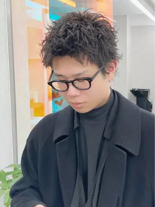 ショート パーマ メンズ スパイキーショート 浦和メンズ美容師のヘアスタイル