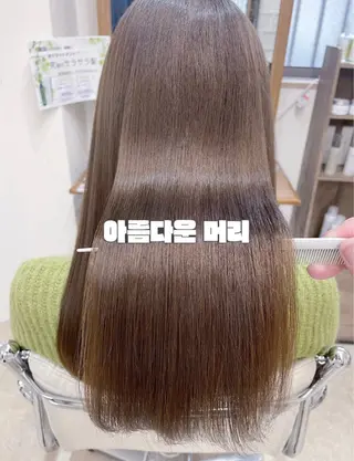 ロング カラー 透明感カラー/韓国 ブリーチ/古橋のヘアスタイル