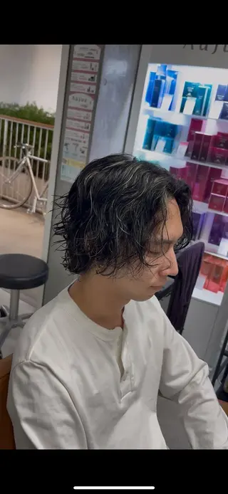 パーマ メンズ 海外風パーマ カラー特化園田　楓莉のヘアスタイル