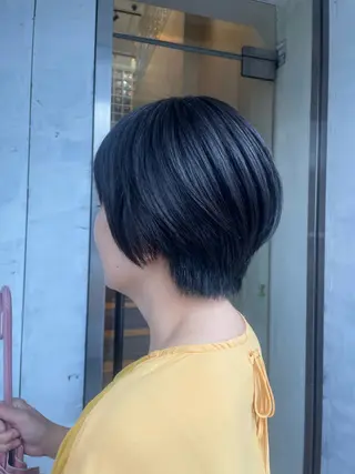 ショート 顔周りレイヤー☆ スパ☆石上遥楓のヘアスタイル