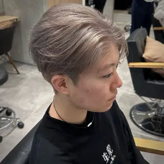 ショート カラー メンズ Riku/メンズ/ クロスパーマ/ボブのヘアスタイル