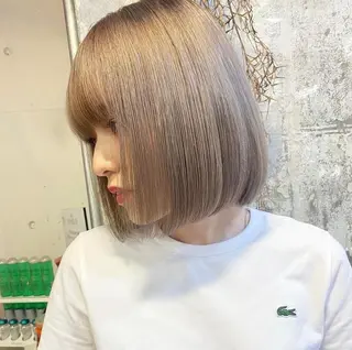ショート カラー ヘアアレンジ 福岡似合わせレイヤー /ウルフ/ハイトーンのヘアスタイル
