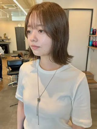 ミディアム カラー ナチュラル＆ラフヘア 松尾 凌のヘアスタイル