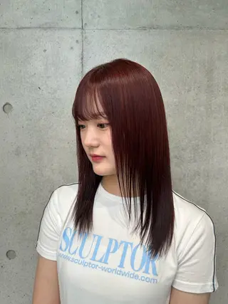 セミロング カラー ヘアアレンジ ボブ艶モテカラー🫧 カリンのヘアスタイル
