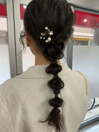 ヘアアレンジ ブリーチ🌈ハイトー ンカラー ✨アニカ✨のヘアスタイル