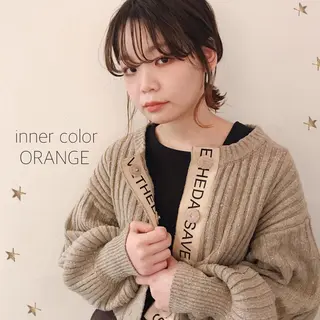 ミディアム カラー 市川 千夏のヘアスタイル
